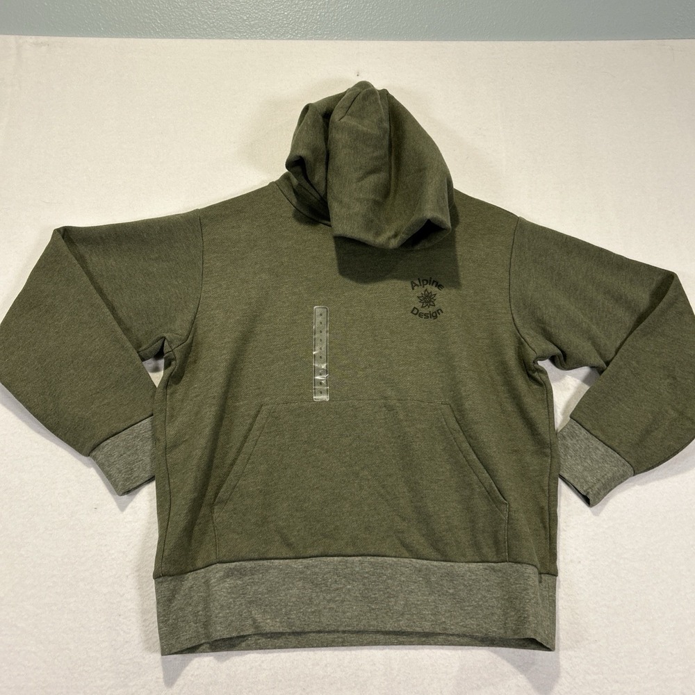 Alpine Design Womens Hike Hoodie Olive Haze Heather Small Pullover ADW24600H